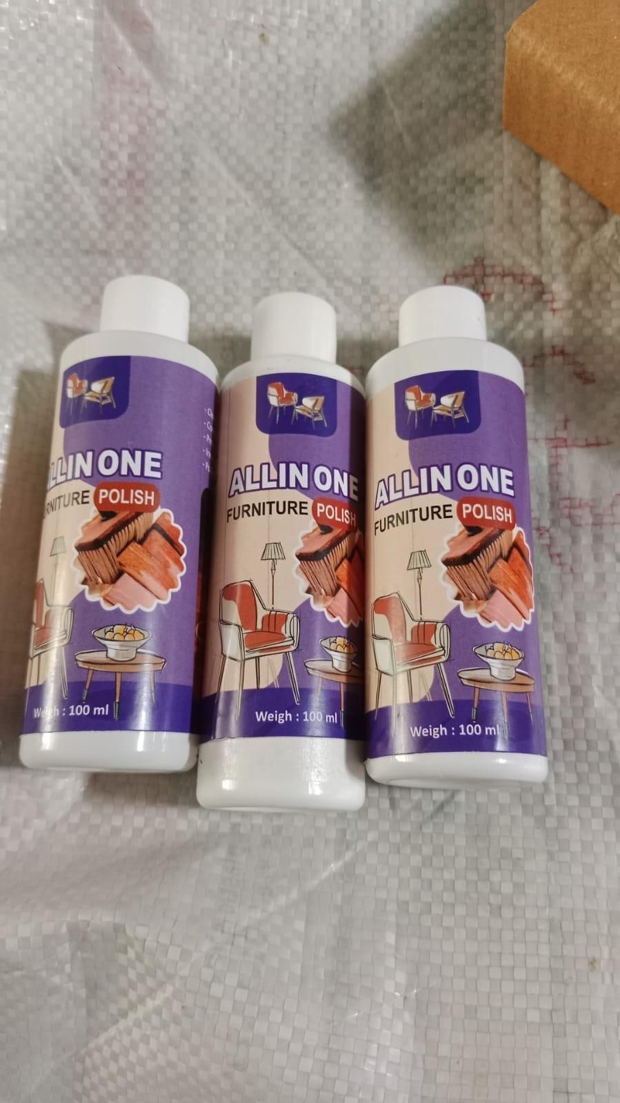 Polish Furniture Cleaner Shiner Floor Coating Paint Wood 100ML (Pack of 3)